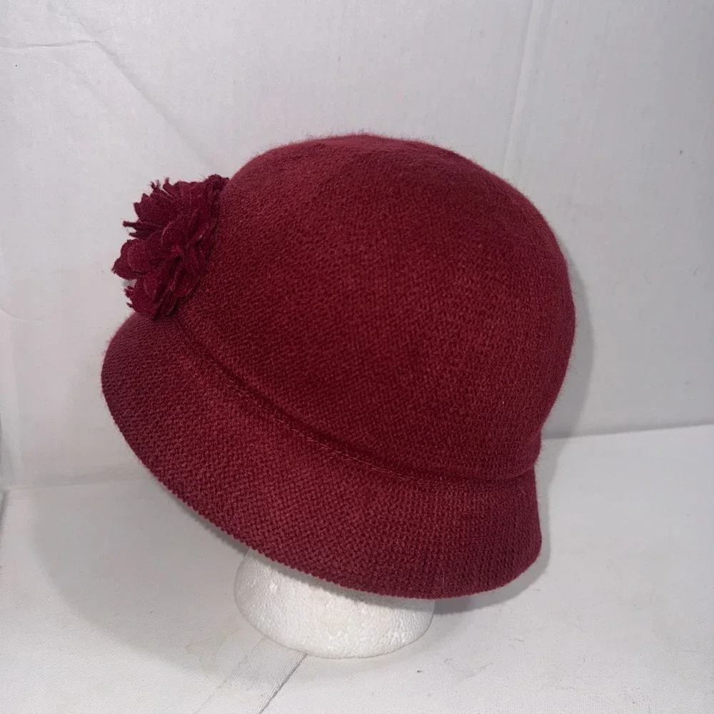August Hat Company Red Floral Rose Cottage Garden Retro Whimsy‎ Bucket Hat